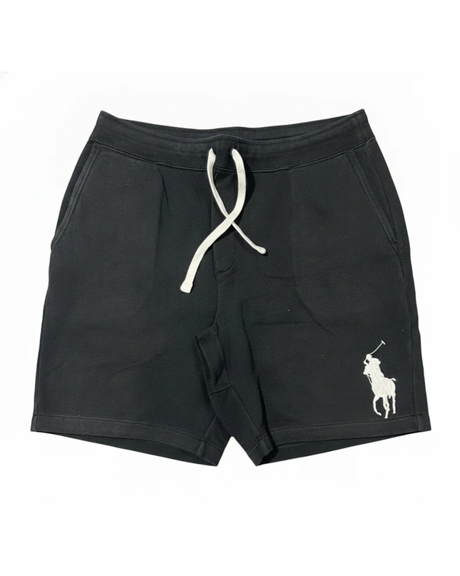 Polo Ralph Lauren Black Big Pony Fleece Sweat Shorts