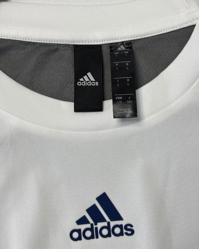 Adidas Aeroready White & Grey Training T-Shirt - L