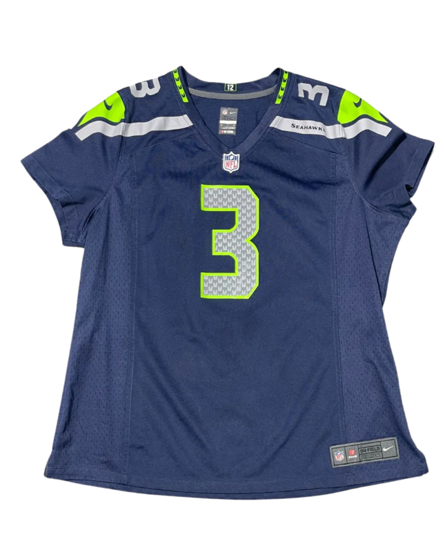 Nike Navy Blue Seattle Seahawks Russell Wilson NFL Jersey