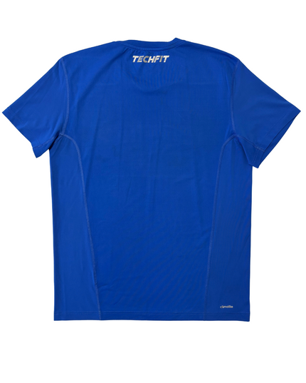 Adidas Techfit Climalite Performance Training Blue & Grey Panel Shirt
