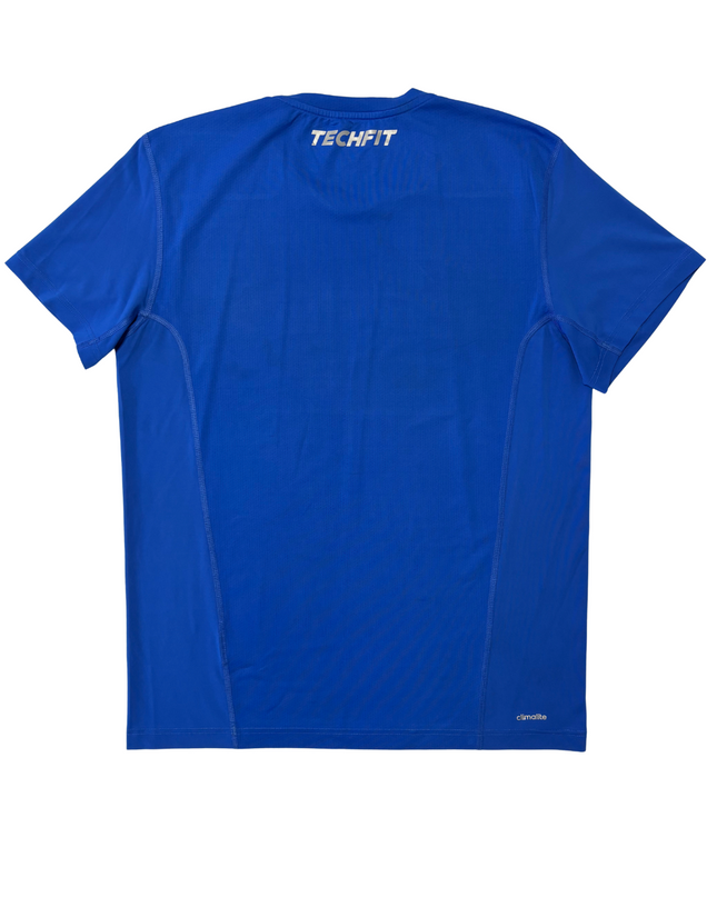 Adidas Techfit Climalite Performance Training Blue & Grey Panel Shirt