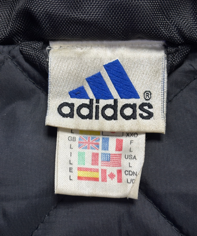 Adidas Black Long Puffer Parka Jacket