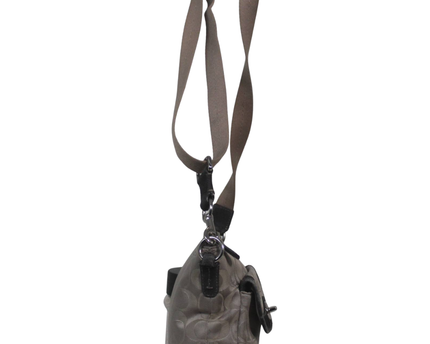 Coach Khaki/Brown Signature Canvas Crossbody Bag