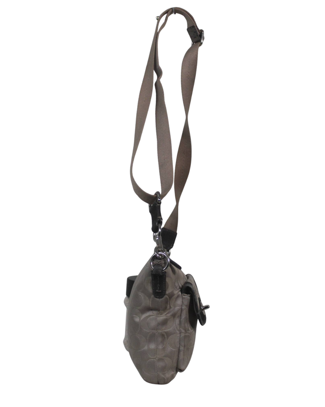 Coach Khaki/Brown Signature Canvas Crossbody Bag