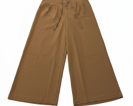Miss Selfridge Brown Lace-Up Wide Leg Culotte Trousers