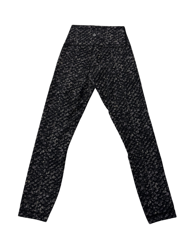 Lululemon Black Geometric Pattern High-Rise Performance Leggings