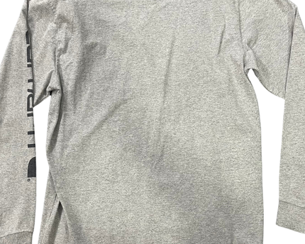 Carhartt Heather Grey Graphic Sleeve Long-Sleeve T-Shirt