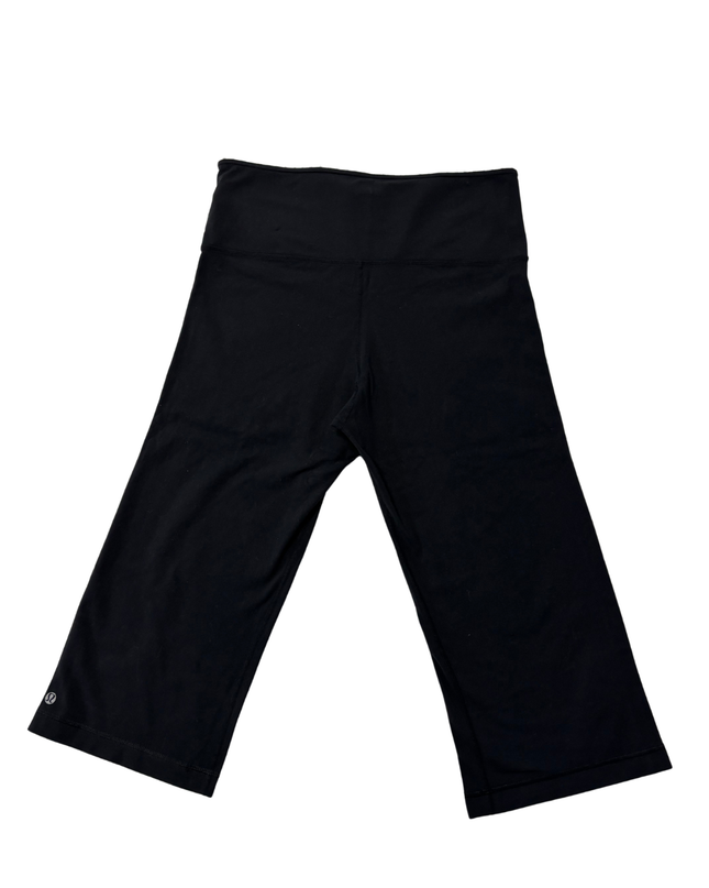 Lululemon Black High-Rise Wide-Leg Crop Leggings