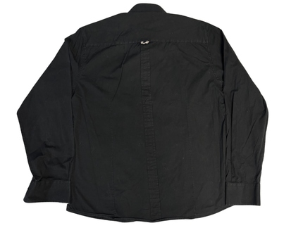 Burberry London Black Embroidered Crest Long-Sleeve Shirt
