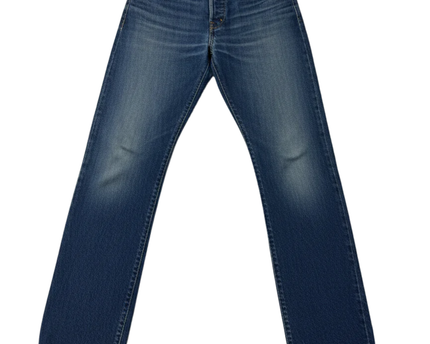 Levi's Blue 501 Button Fly Straight Leg Jeans
