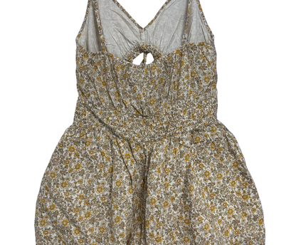 American Eagle Yellow Floral Smocked Waist Romper