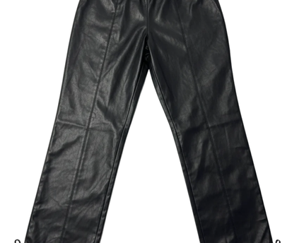 Zara Black Faux Leather Jogger Pants