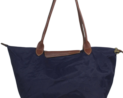 Longchamp Navy Blue Le Pliage Large Shoulder Tote Bag
