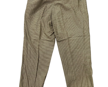 Polo by Ralph Lauren Brown Micro-Check Pleated Cotton Pants