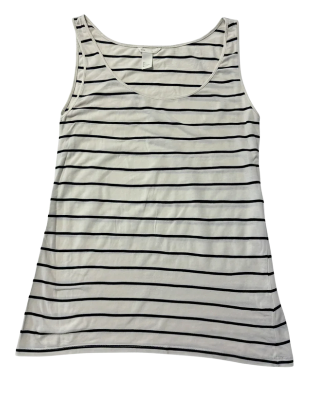 H&M Black and White Striped Tank Top