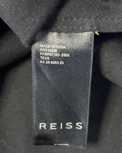 Reiss Black Embellished Leather Mini Skirt