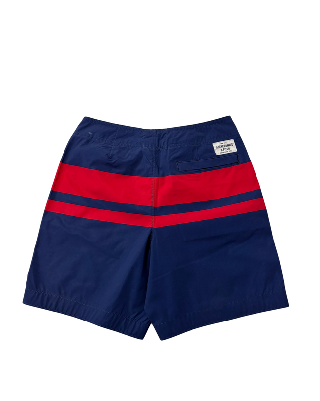 Abercrombie & Fitch Blue/Red Striped Board Shorts