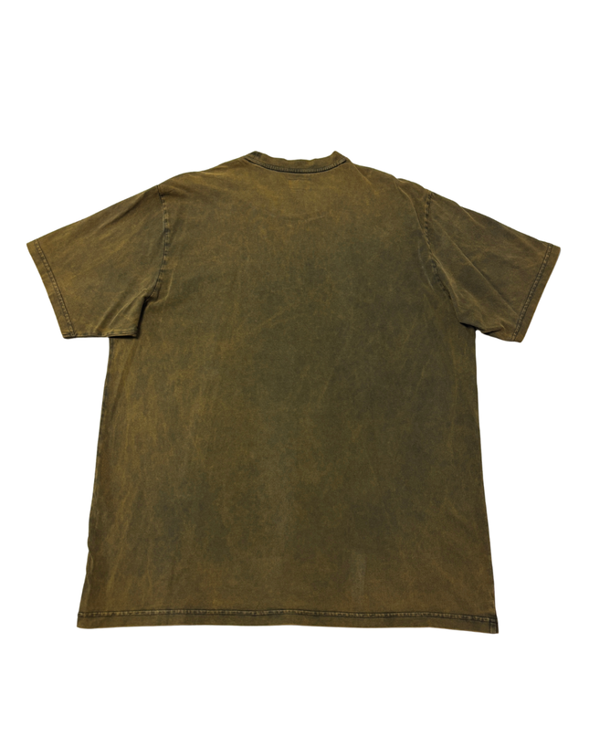 Supreme Olive Green Pigment Dyed Embroidered Logo T-Shirt
