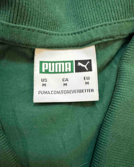 Puma Classic Deep Green Logo Polo Shirt - M
