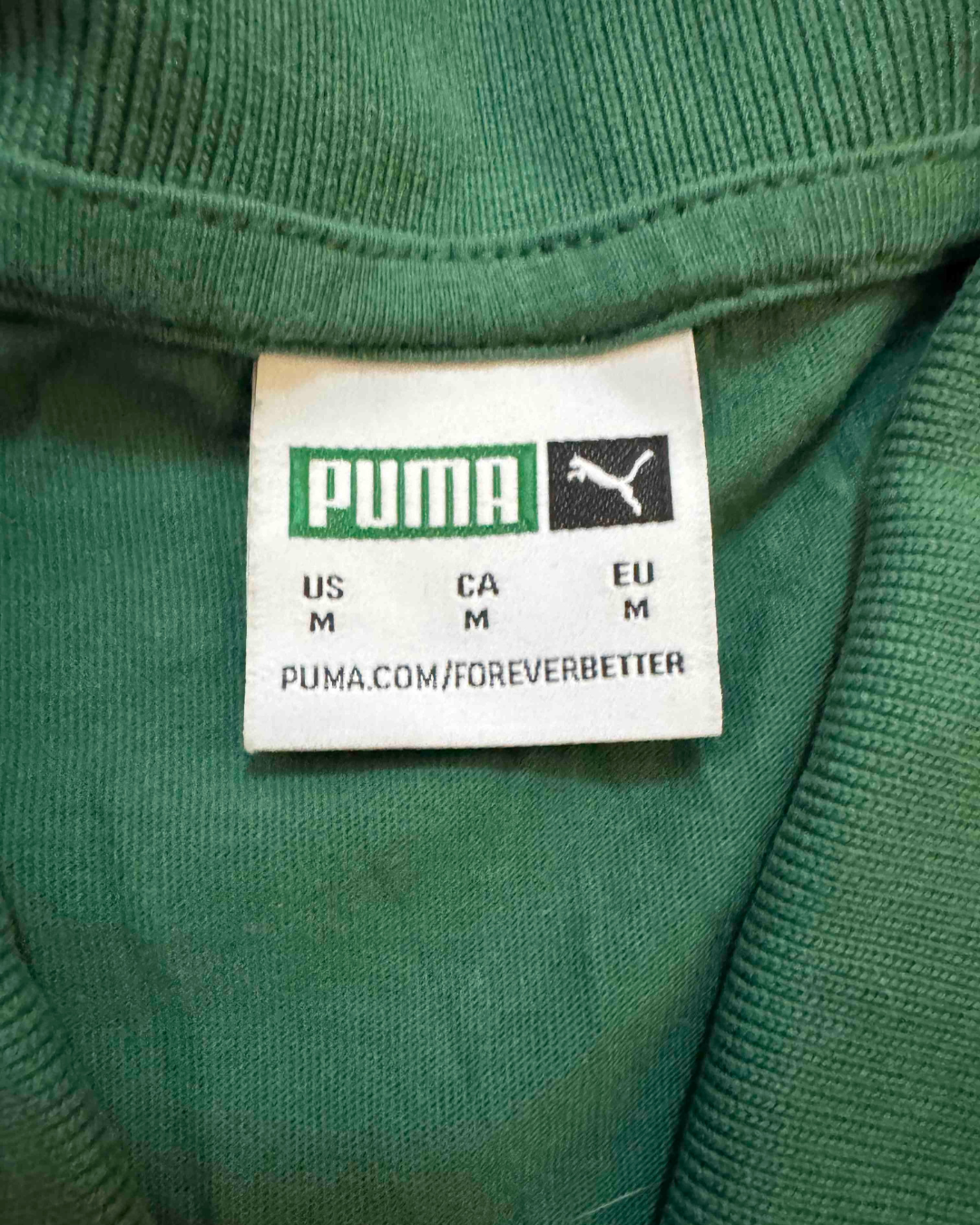 Puma Classic Deep Green Logo Polo Shirt - M