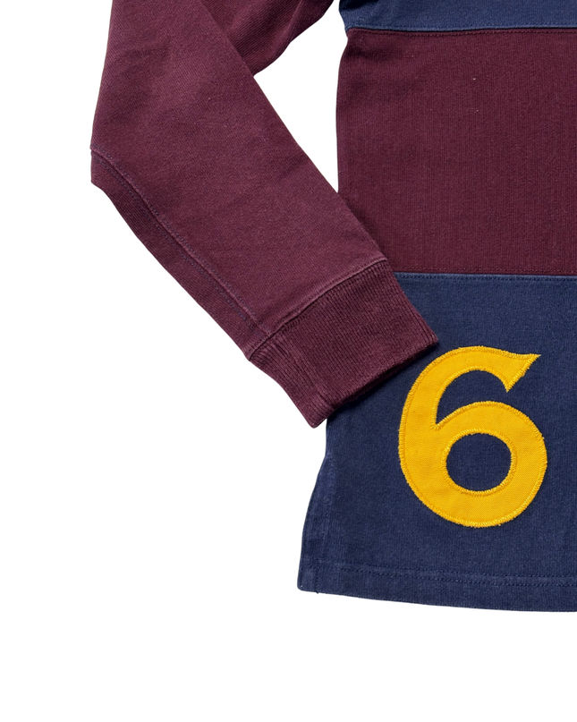 Polo Ralph Lauren Blue & Burgundy Striped Rugby Shirt