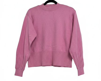 Y.A.S Pink Crew Neck Ribbed Hem Knit Sweater W/Tags