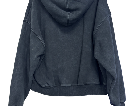 Topshop Black Acid Wash Oversized Hoodie