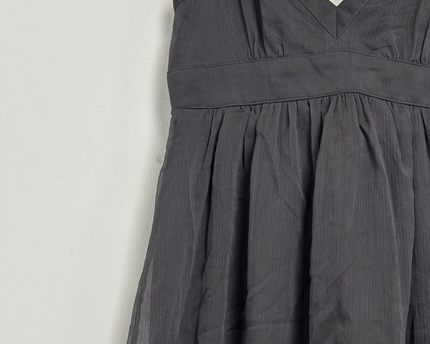 American Eagle Black Empire Waist Chiffon Mini Dress