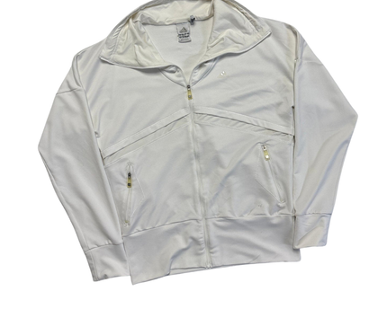 Adidas White Three Stripes Track Jacket