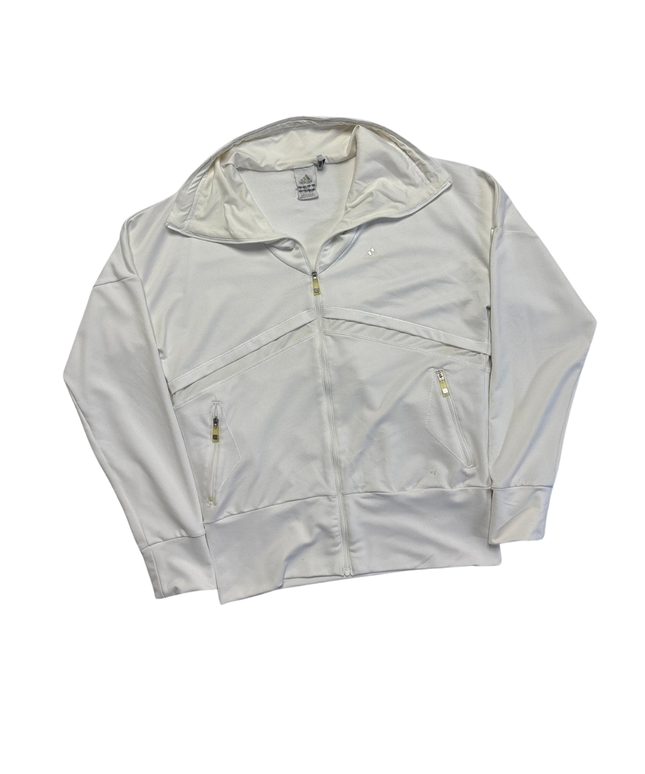 Adidas White Three Stripes Track Jacket