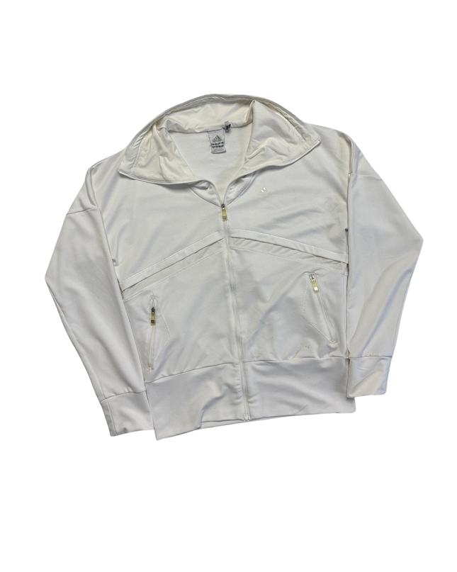 Adidas White Three Stripes Track Jacket