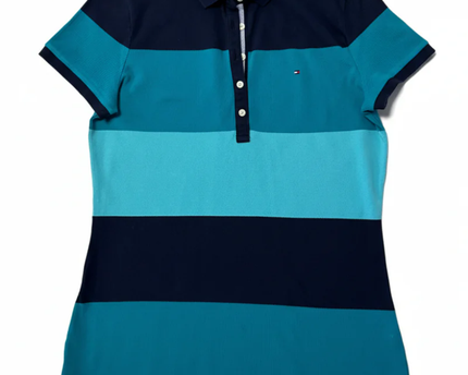 Tommy Hilfiger Blue Striped Classic Fit Polo Shirt