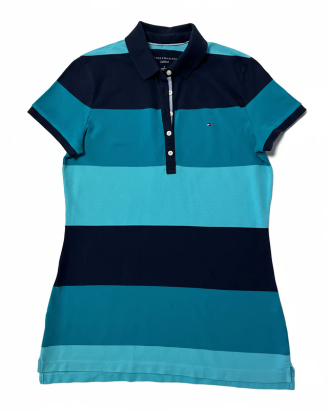 Tommy Hilfiger Blue Striped Classic Fit Polo Shirt