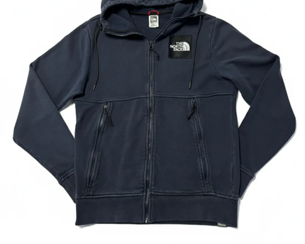 The North Face Navy Zip-Up Cotton Hoodie