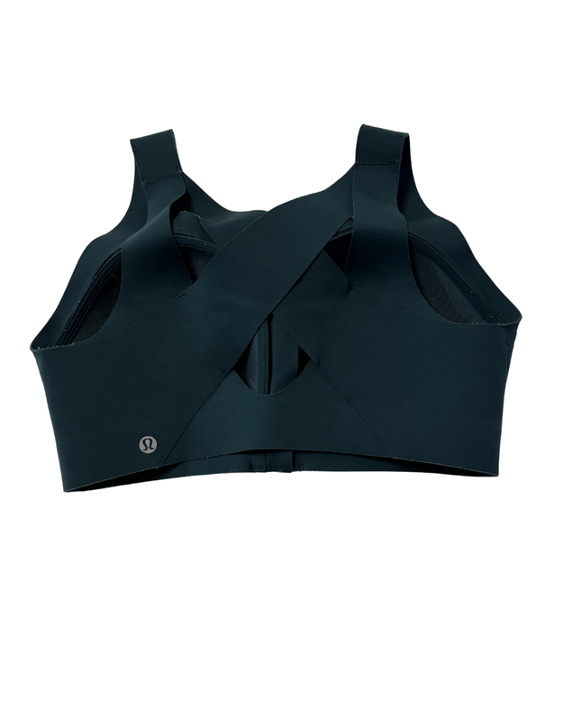 Lululemon Dark Green Enlite Front-Zip Sports Bra