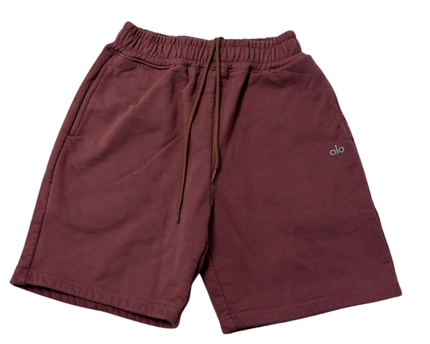Alo Maroon Cotton-Blend Sports Shorts