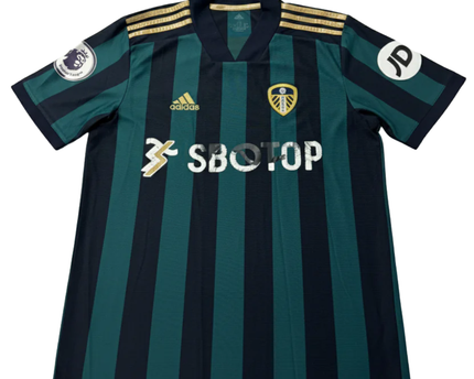Leeds United Green/Black Striped Away Jersey