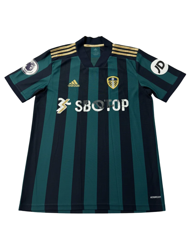 Leeds United Green/Black Striped Away Jersey