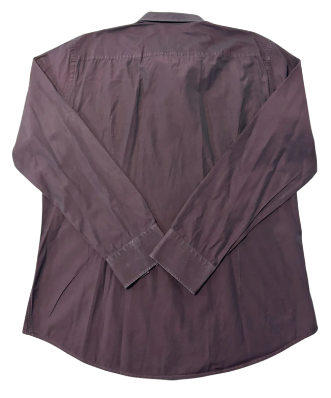 BOSS Dark Purple Slim Fit Cotton Shirt