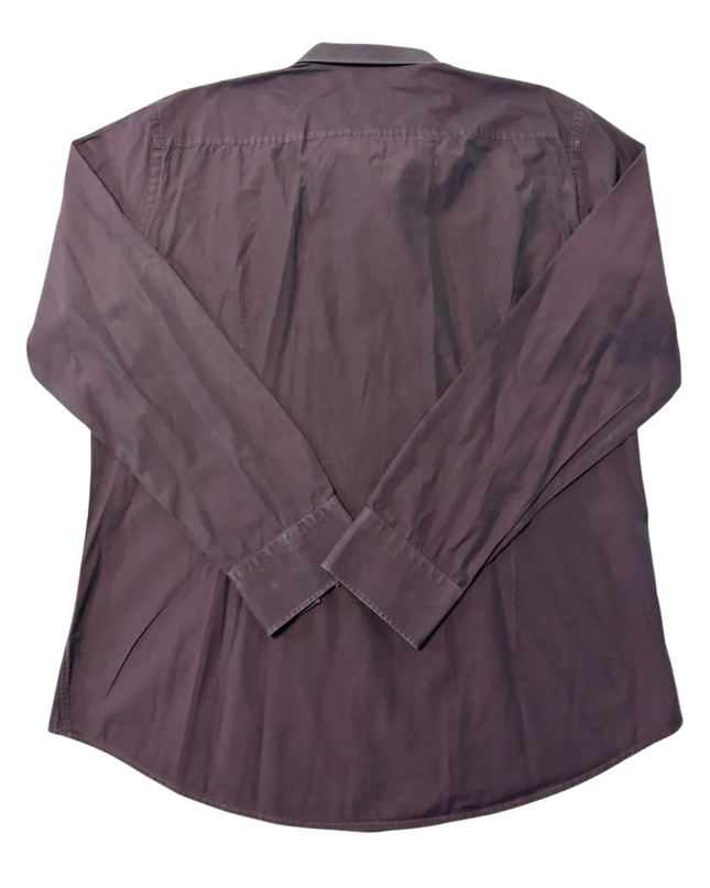 BOSS Dark Purple Slim Fit Cotton Shirt