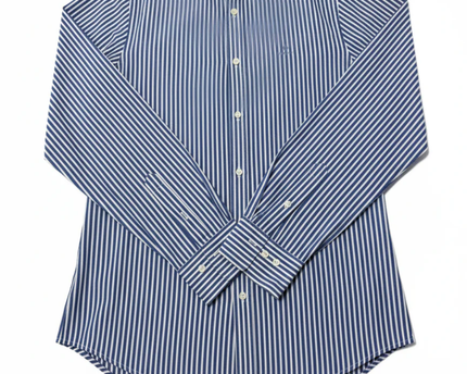 GANT Blue/White Striped Broadcloth Slim Fit Shirt