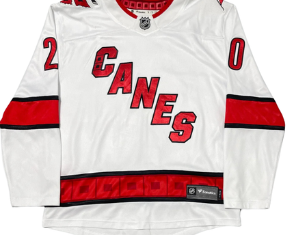 Fanatics White Sebastian Aho Carolina Hurricanes Away Jersey