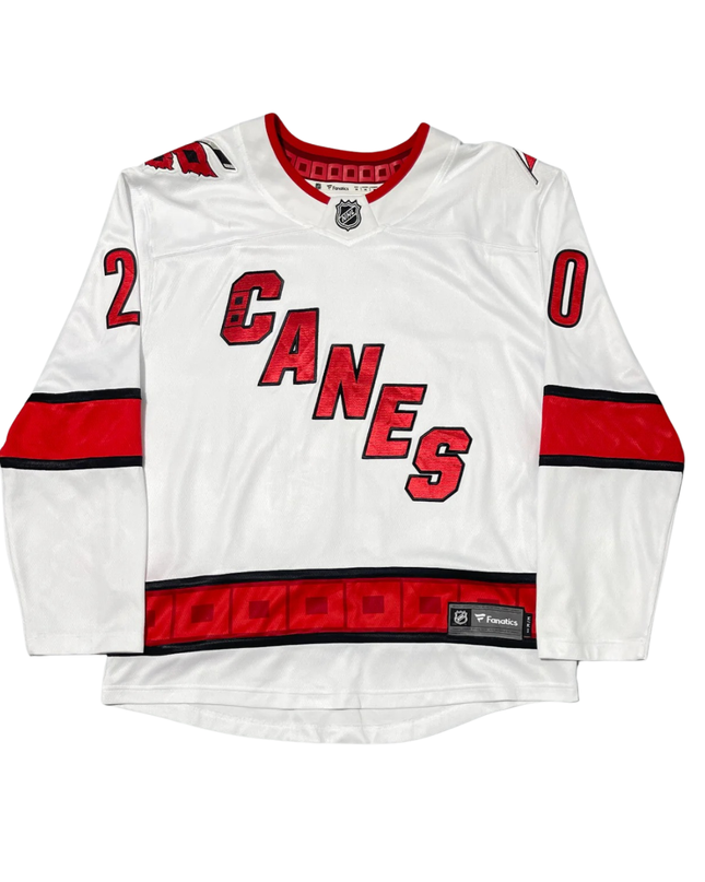 Fanatics White Sebastian Aho Carolina Hurricanes Away Jersey