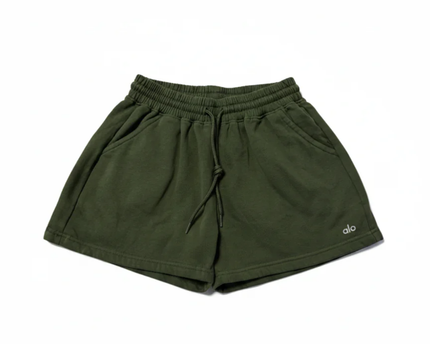 Alo Yoga Green Accolade Sweat Shorts