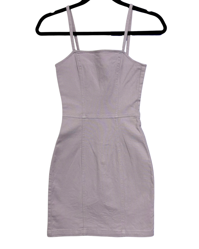 H&M Lavender Purple Cotton Twill Mini Dress