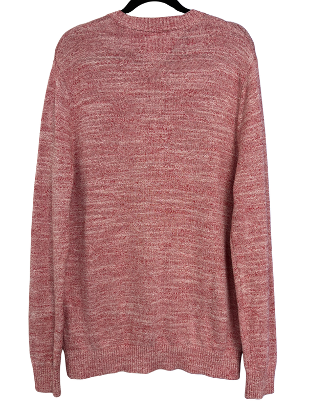 Tommy Jeans Red Heathered Knit Crewneck Sweater