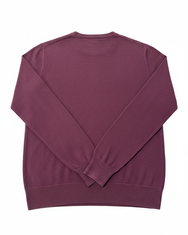 Ralph Lauren Burgundy Crewneck Cotton Sweater