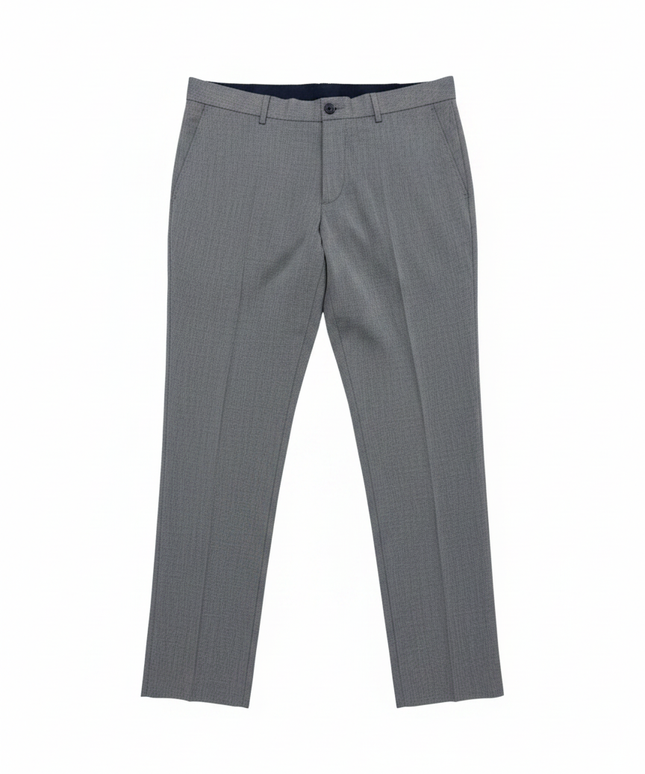 Zara Man Grey Slim Fit Tapered Dress Pants