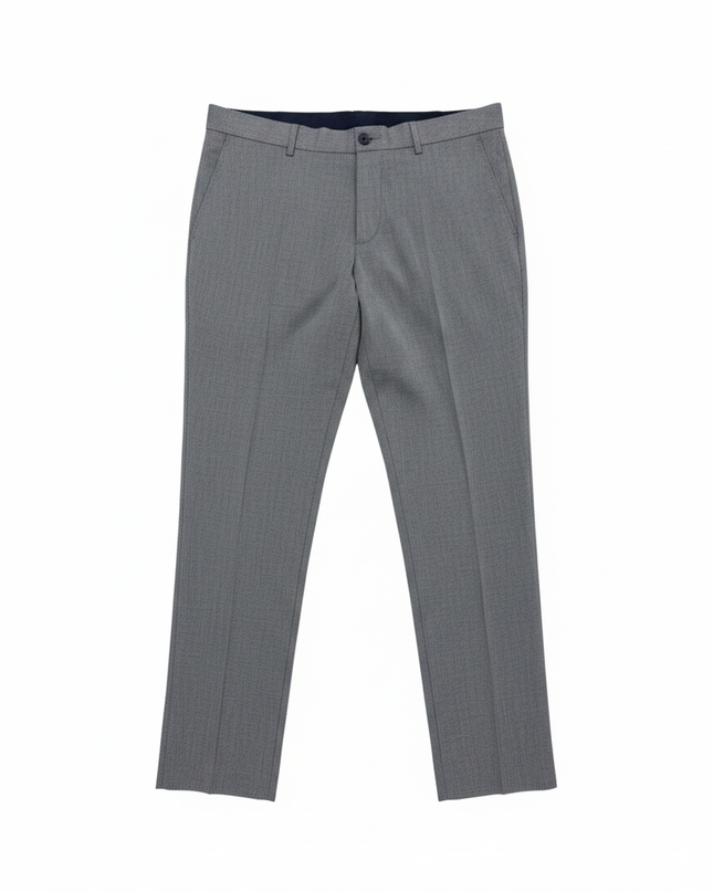 Zara Man Grey Slim Fit Tapered Dress Pants