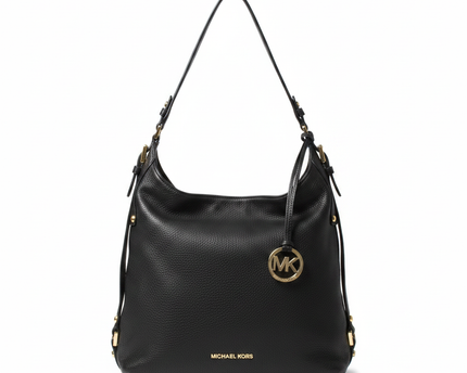 Michael Kors Black Pebbled Leather Hobo Bag